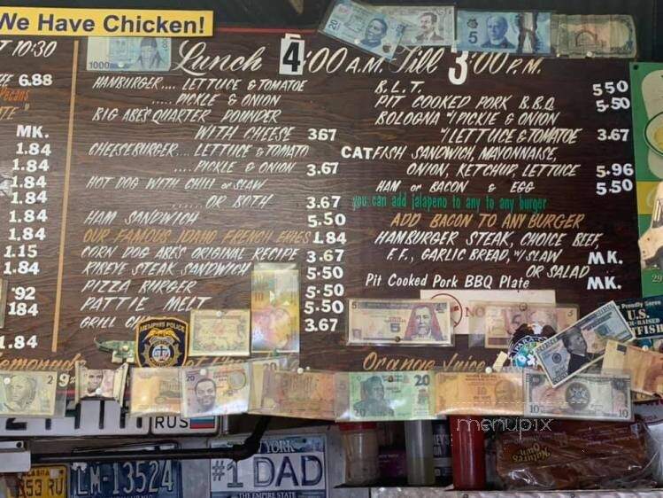 Abe's Grill - Corinth, MS menu_pic