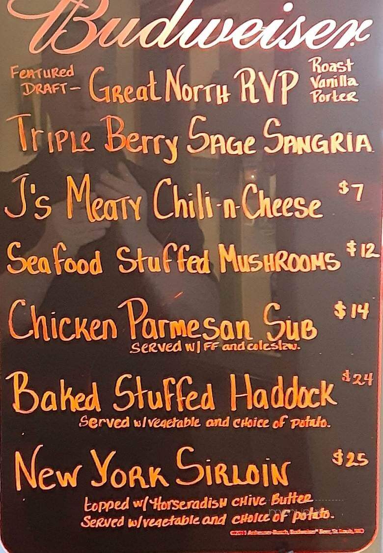J's Corner Restaurant & Lounge - Gorham, NH menu_pic