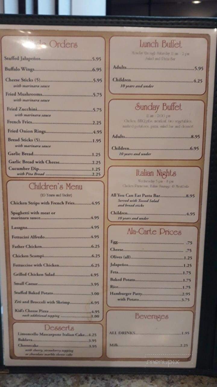 Giovannis - Oneonta, AL menu_pic