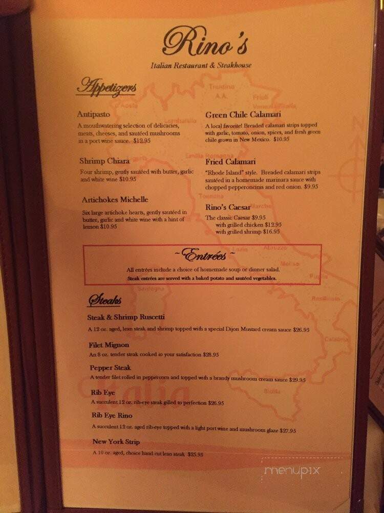 Rinos Restaurant - Trinidad, CO menu_pic