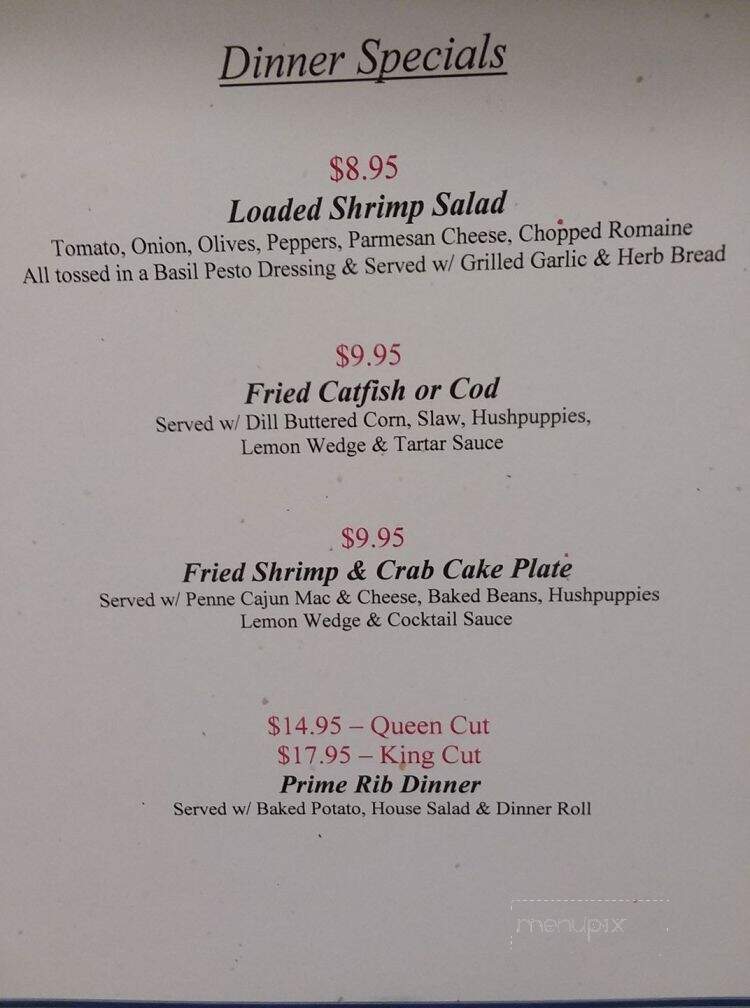 Cambridge Grill - Evansville, IN menu_pic