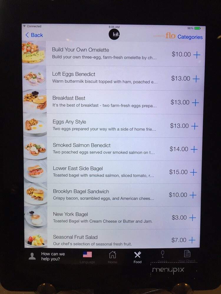 Loft - Jamaica, NY menu_pic