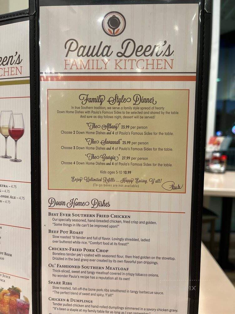 Paula Deen's Family Kitchen - Panama City Beach, FL menu_pic