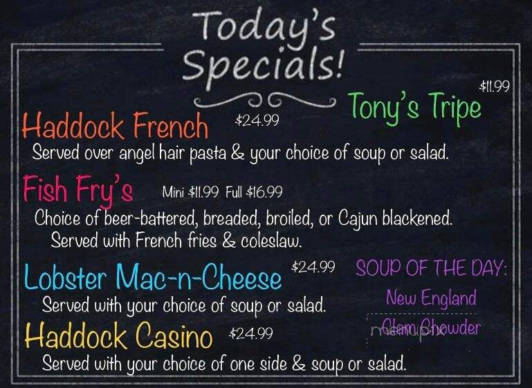 SouthBay Bar and Grill - Rochester, NY menu_pic