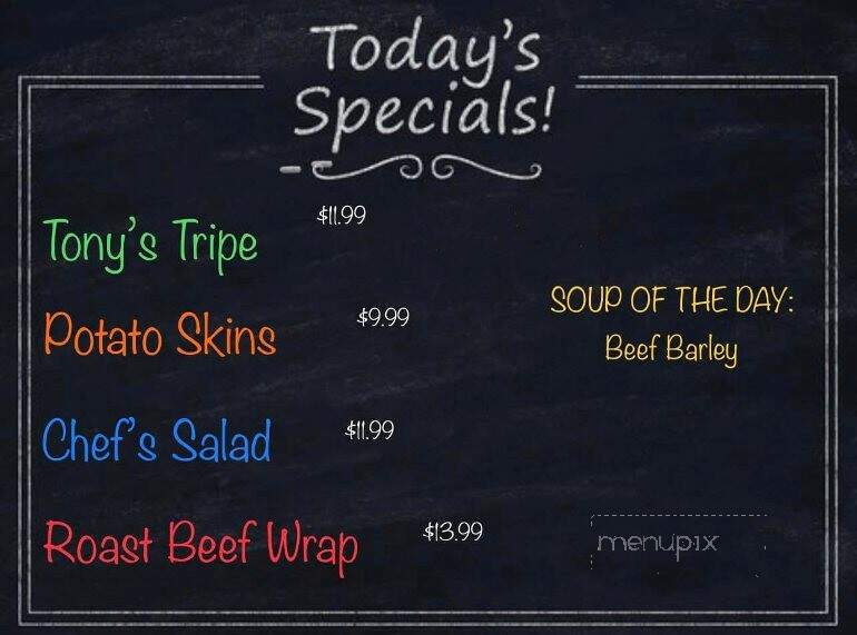 SouthBay Bar and Grill - Rochester, NY menu_pic