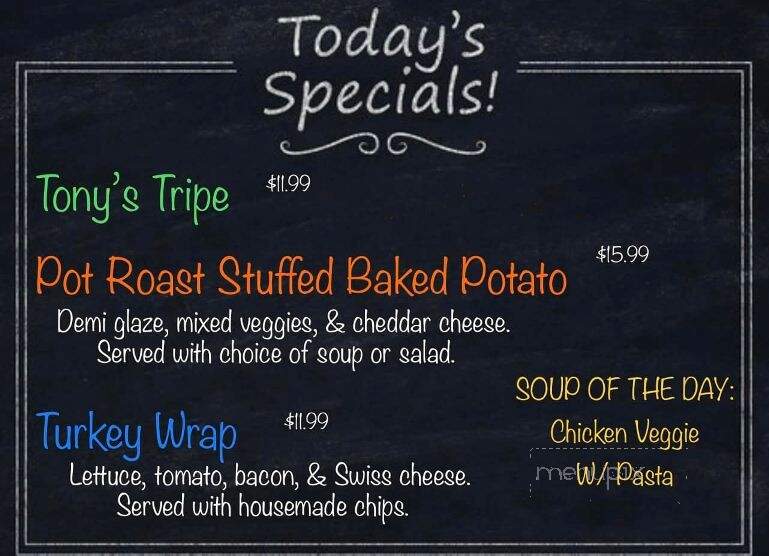 SouthBay Bar and Grill - Rochester, NY menu_pic