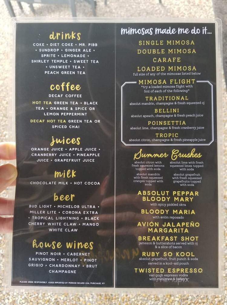 Brunches - Wilmington, NC menu_pic
