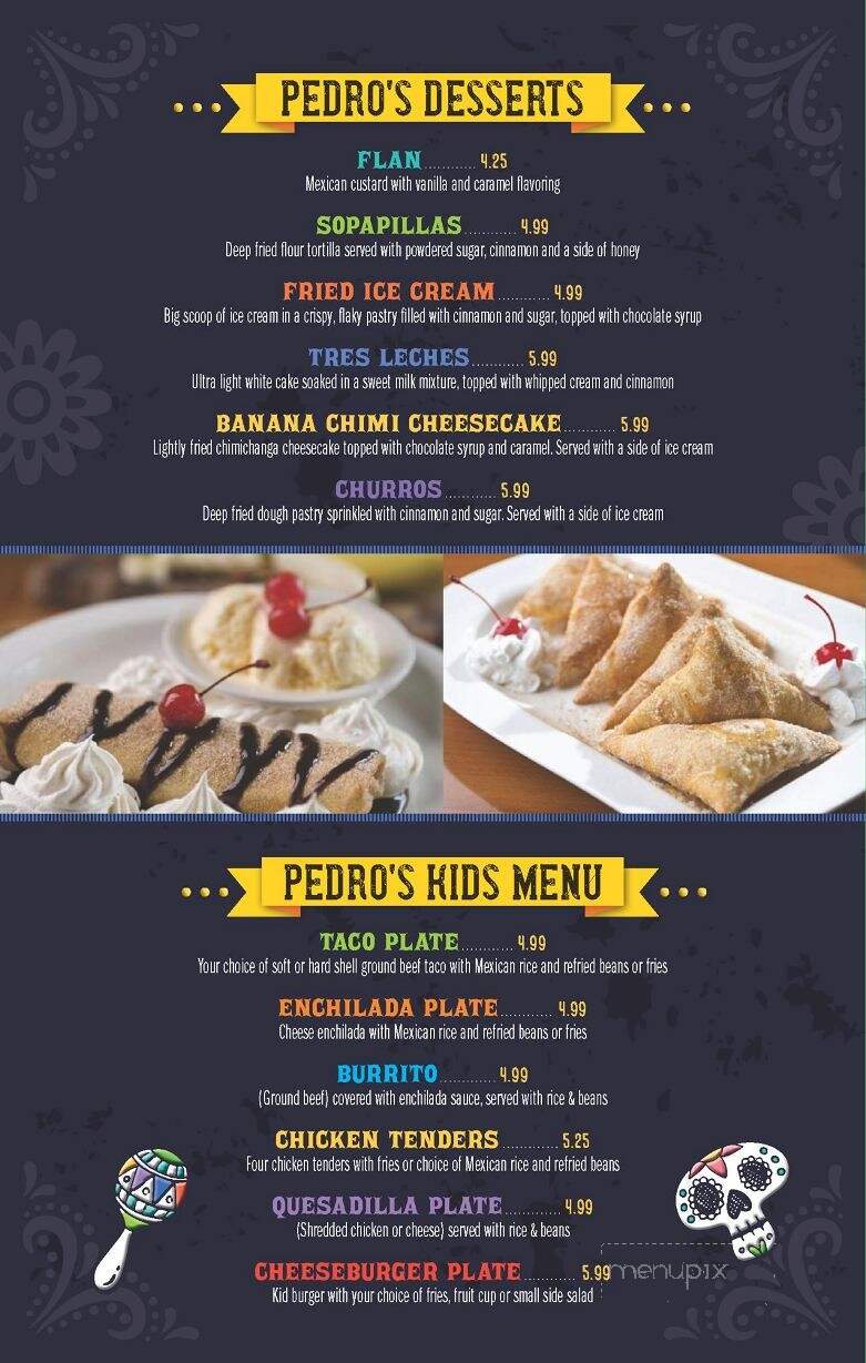 Pedro's Taco & Tequila Bar - Slidell, LA menu_pic