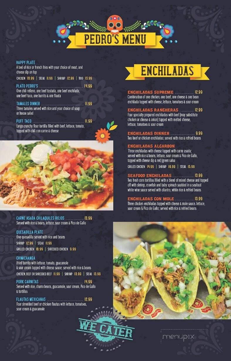 Pedro's Taco & Tequila Bar - Slidell, LA menu_pic