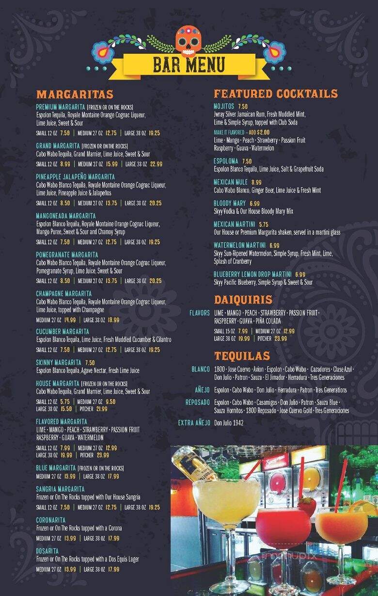 Pedro's Taco & Tequila Bar - Slidell, LA menu_pic