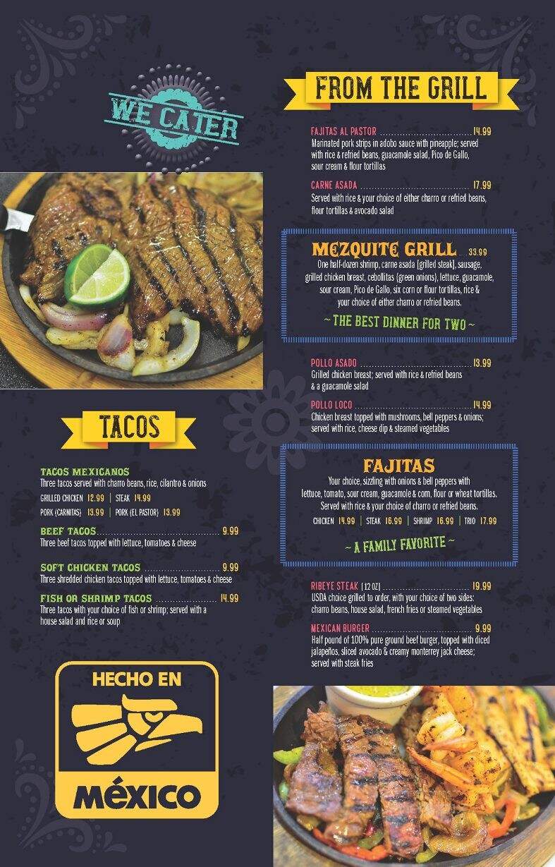 Pedro's Taco & Tequila Bar - Slidell, LA menu_pic