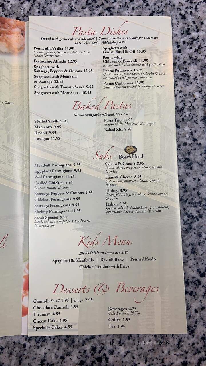 Ferrara Pizza & Pasta - Burlington, NC menu_pic
