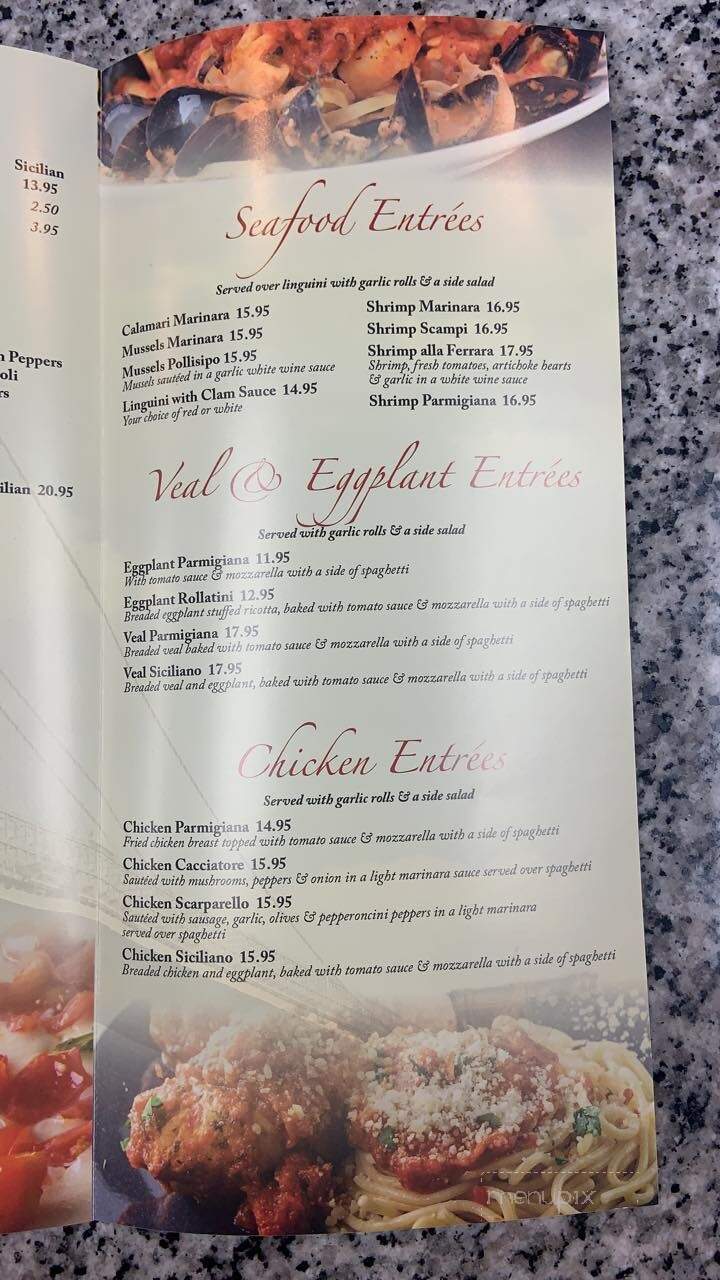 Ferrara Pizza & Pasta - Burlington, NC menu_pic