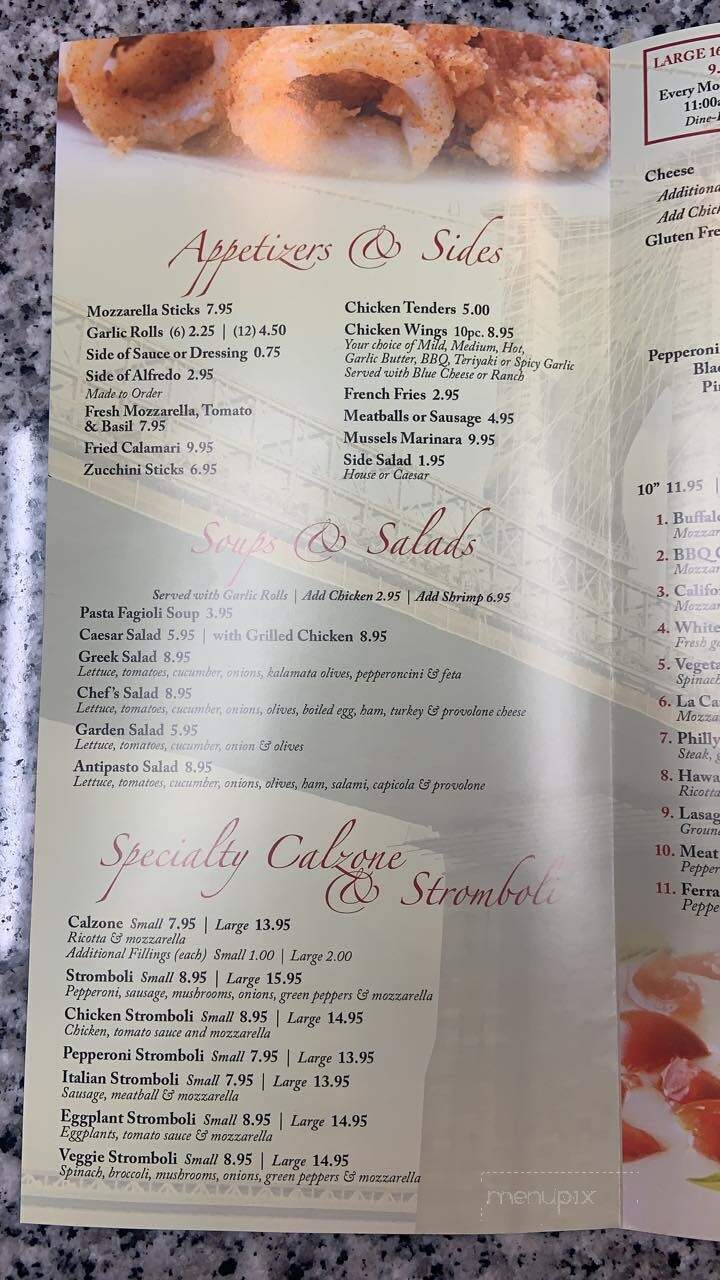 Ferrara Pizza & Pasta - Burlington, NC menu_pic