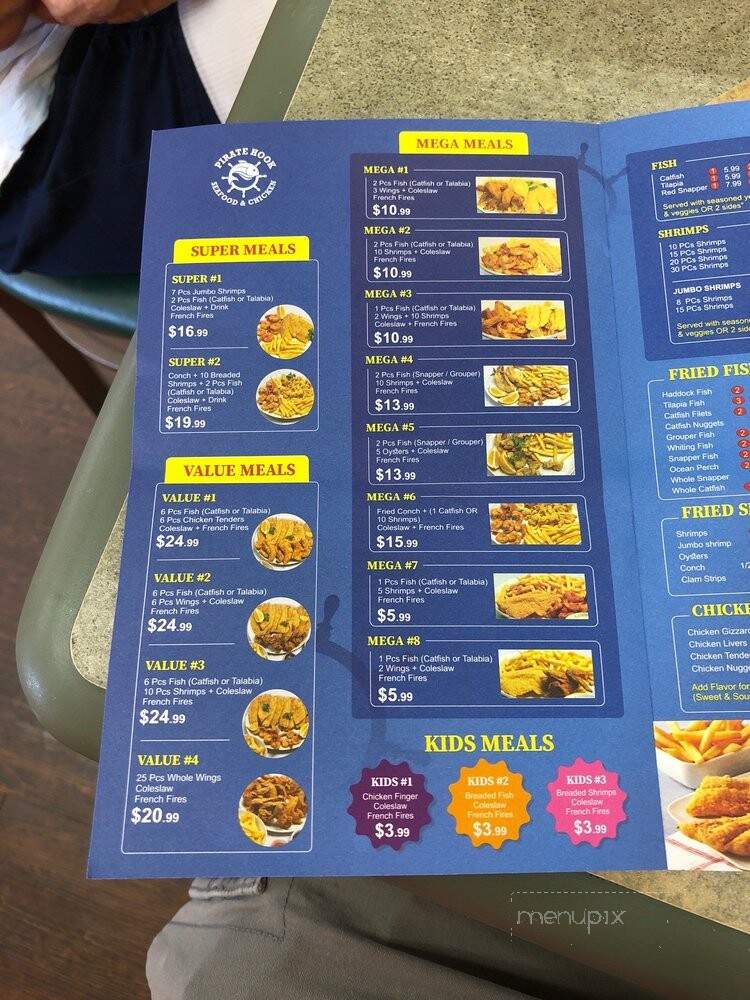 Pirate Hook Seafood and Chicken - Fort Myers, FL menu_pic