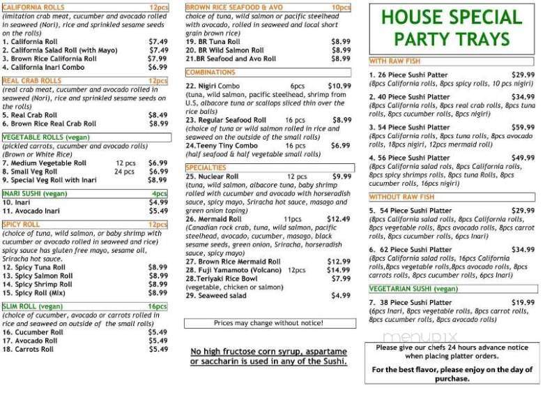 Mermaid Sushi - Davis, CA menu_pic