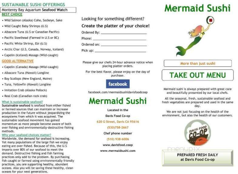 Mermaid Sushi - Davis, CA menu_pic
