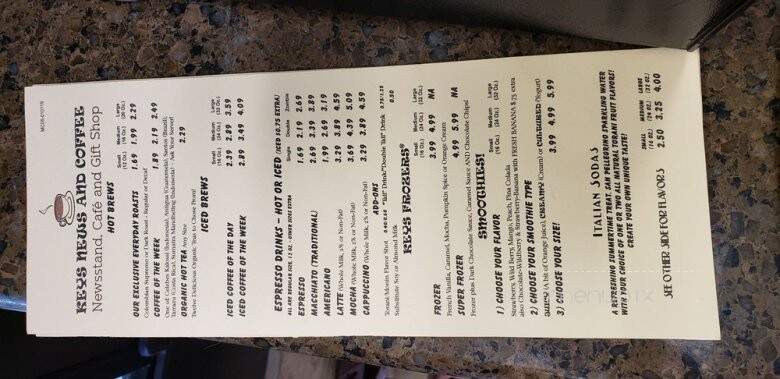 Keys News & Coffee - Marathon, FL menu_pic