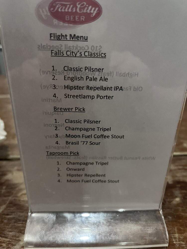 Falls City Brewing - Louisville, KY menu_pic