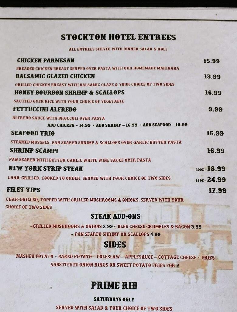 Stockton Grill - Stockton, NY menu_pic