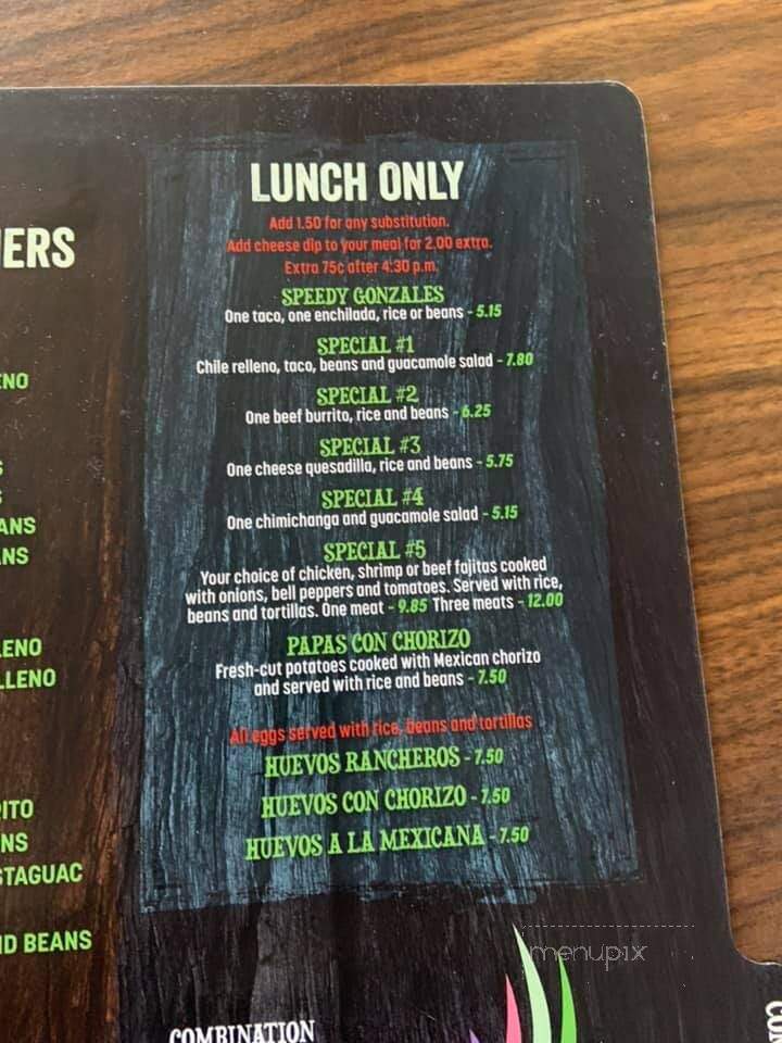 Mi Sombrero - Hazlehurst, GA menu_pic