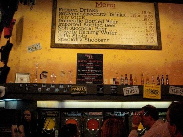 Coyote Ugly - Las Vegas, NV menu_pic