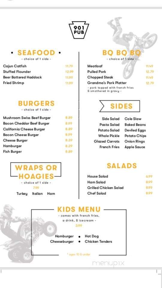901 Pub - Pottsville, PA menu_pic