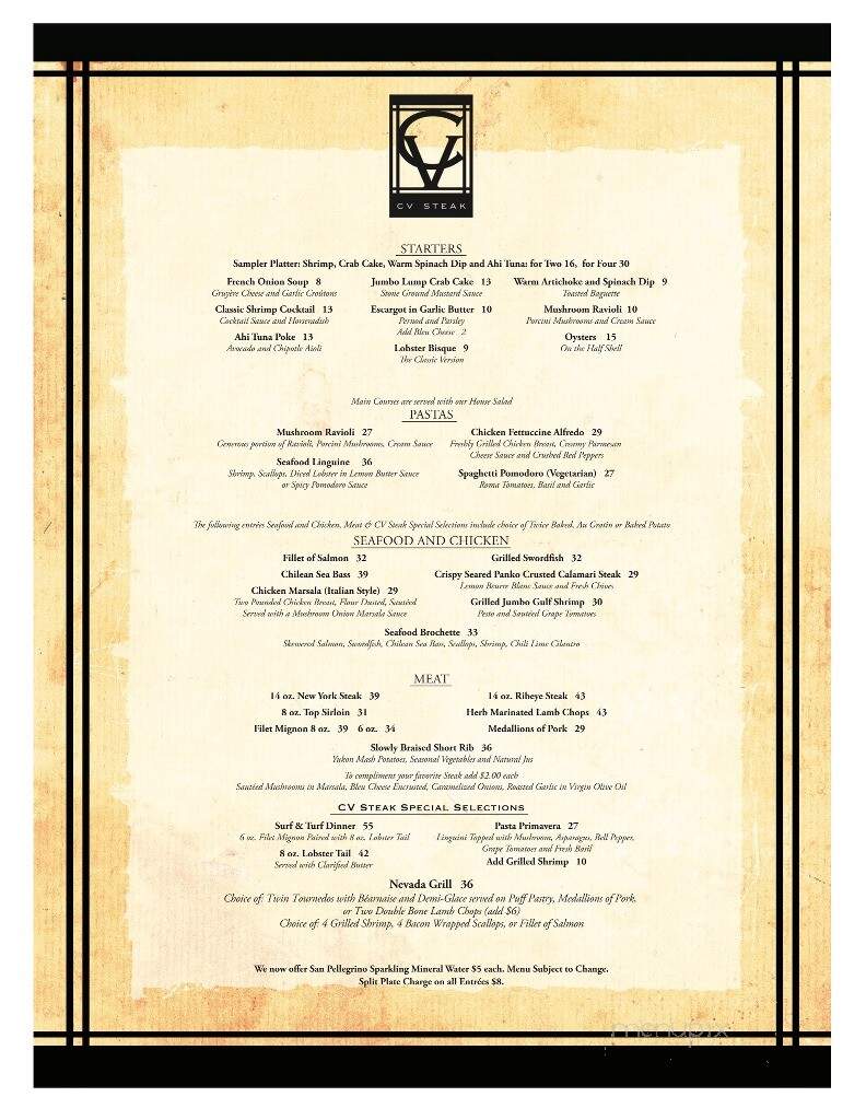 CV Steak - Minden, NV menu_pic