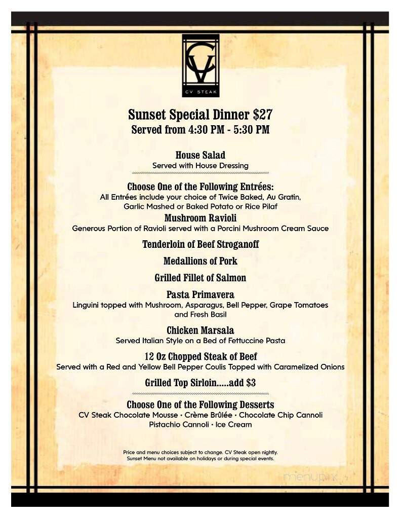 CV Steak - Minden, NV menu_pic