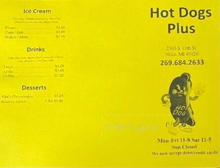 Hot-Dog Plus - Niles, MI menu_pic