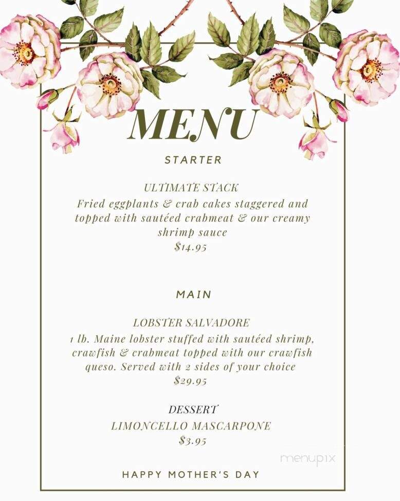 Stingray's Seafood Restaurant - Kenner, LA menu_pic