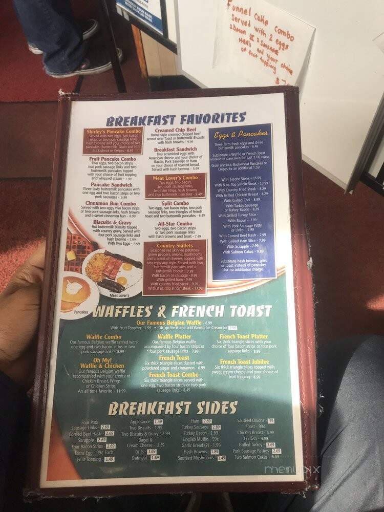 Shirley's Family Diner - Catonsville, MD menu_pic