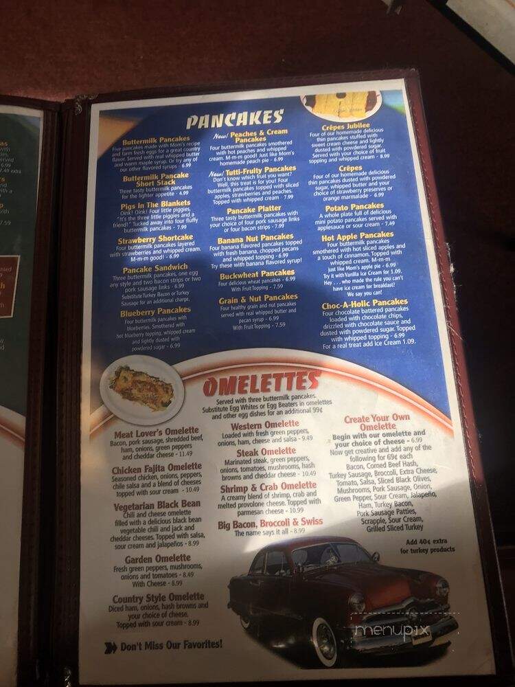 Shirley's Family Diner - Catonsville, MD menu_pic