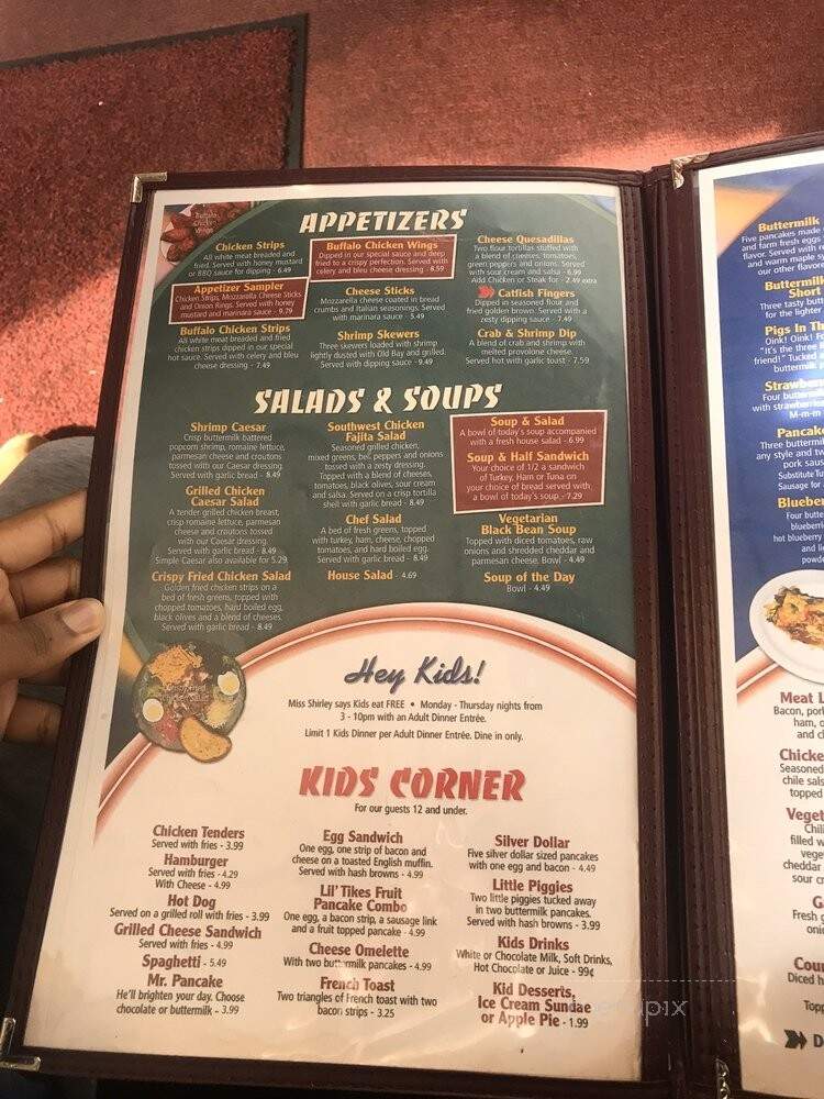 Shirley's Family Diner - Catonsville, MD menu_pic