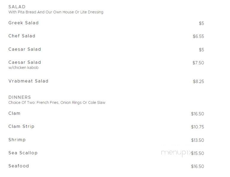 Jimmy's Famous Beef & Seafood - Danvers, MA menu_pic