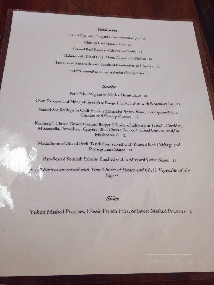 Kennedy's Restaurant - Breezy Point, NY menu_pic