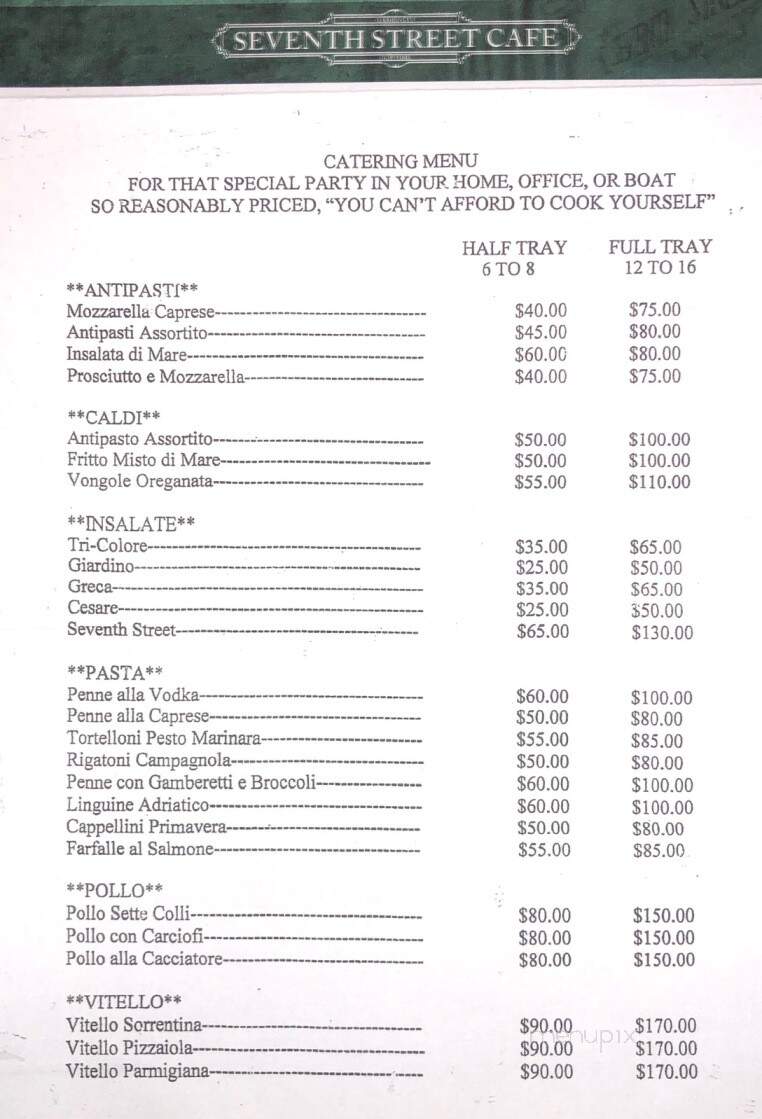 Seventh Street Cafe - Garden City, NY menu_pic