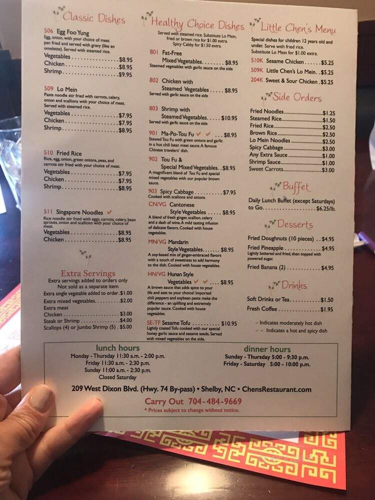 Chen's Chinese Restaurant - Shelby, NC