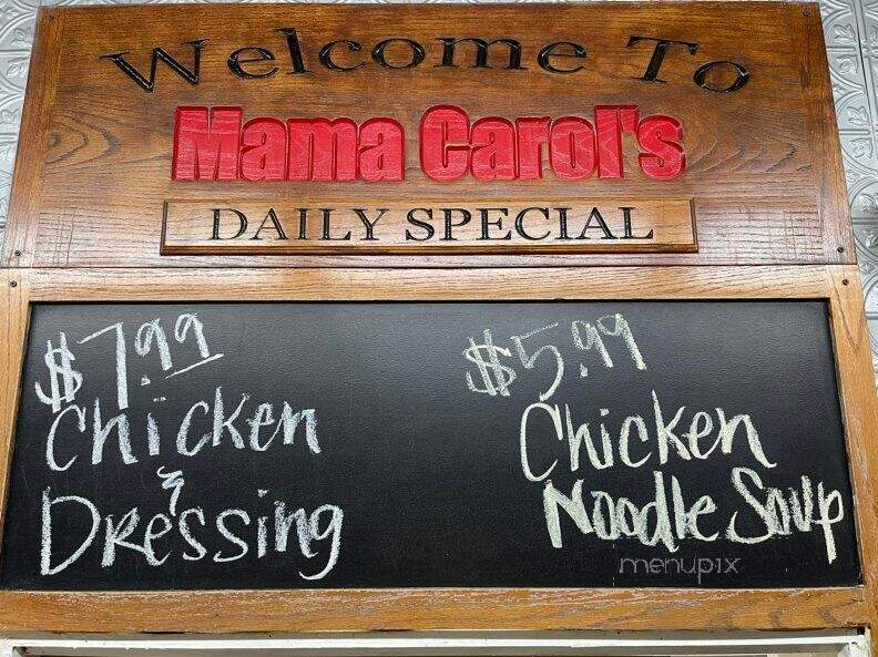 Mama Carol's Kitchen - Chickasha, OK menu_pic