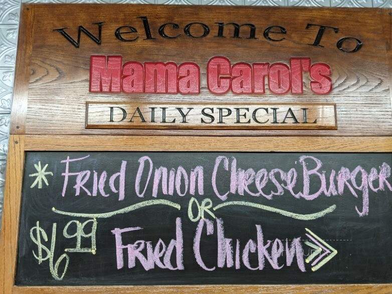 Mama Carol's Kitchen - Chickasha, OK menu_pic