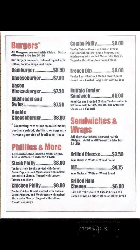 Schooners - Roanoke, VA menu_pic