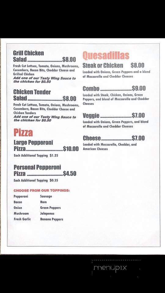Schooners - Roanoke, VA menu_pic