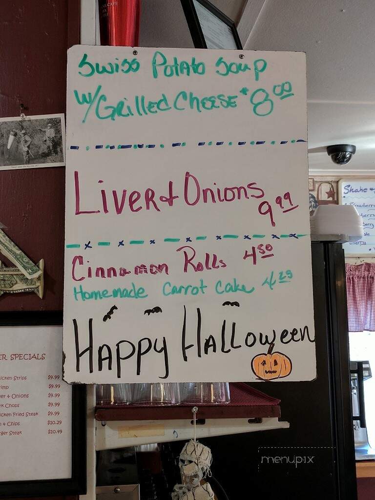 Little Crane Cafe - Vader, WA menu_pic