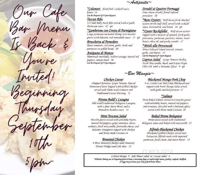 Cafe Calamari - Williams Bay, WI menu_pic