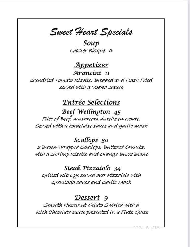 Cafe Calamari - Williams Bay, WI menu_pic