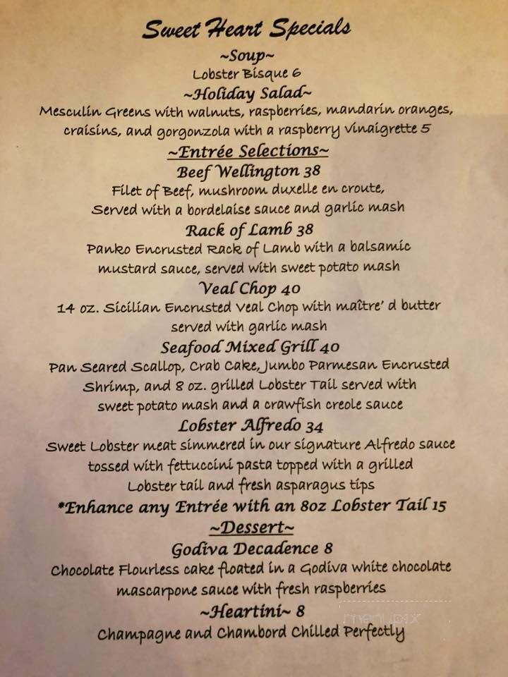 Cafe Calamari - Williams Bay, WI menu_pic