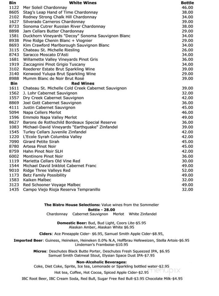 Lavelle's Bistro - Fairbanks, AK menu_pic