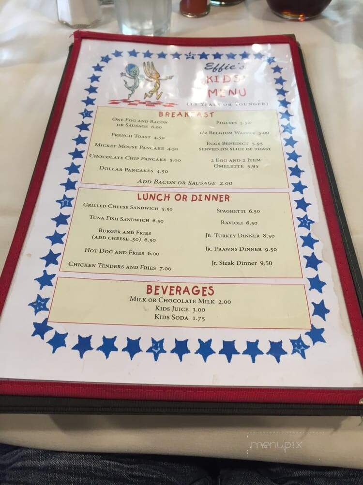 Effie's Restaurant & Bar - Campbell, CA menu_pic