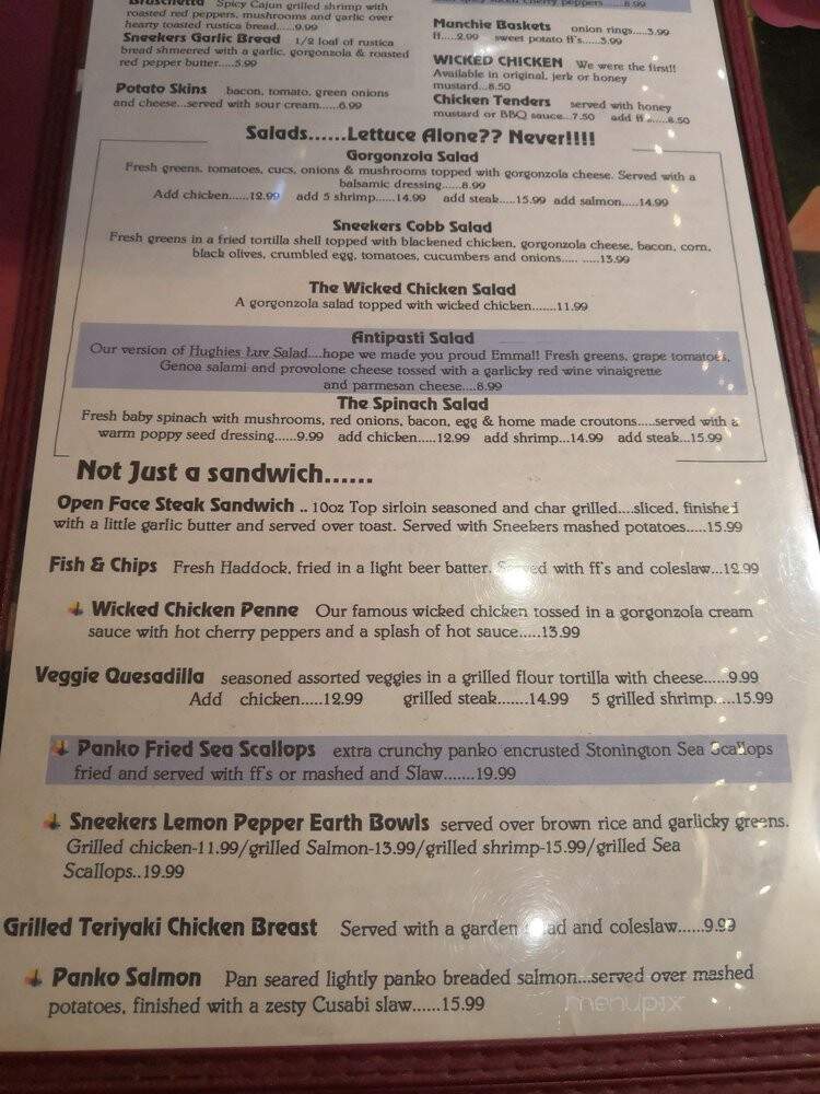 Sneekers Cafe - Groton, CT menu_pic