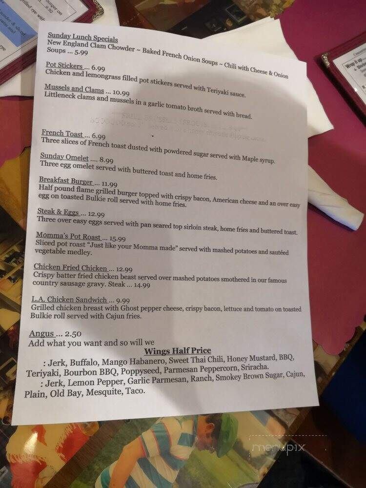 Sneekers Cafe - Groton, CT menu_pic